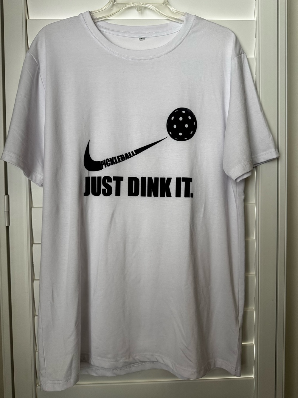White Men's 'Just Dink It.' Pickleball Graphic Tee